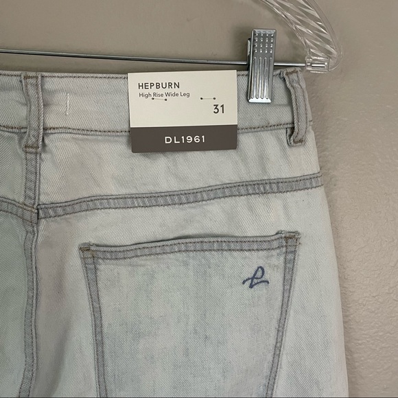 DL1961 Hepburn High Rise Wide Leg Palermo Cropped - Picture 8 of 9